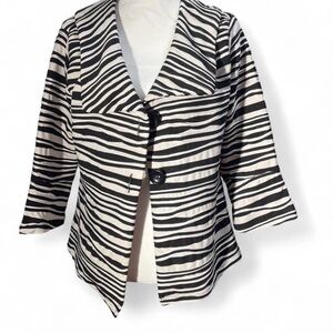Chic Zebra Print Women's Blazer